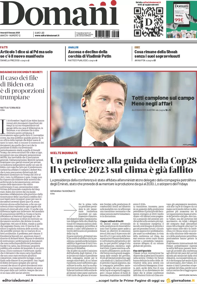 Prime pagine giornali 13 gennaio 2023. Benzina e accise, il governo è in panne Prime pagine giornali 13 gennaio 2023. Benzina e accise, il governo è in panne