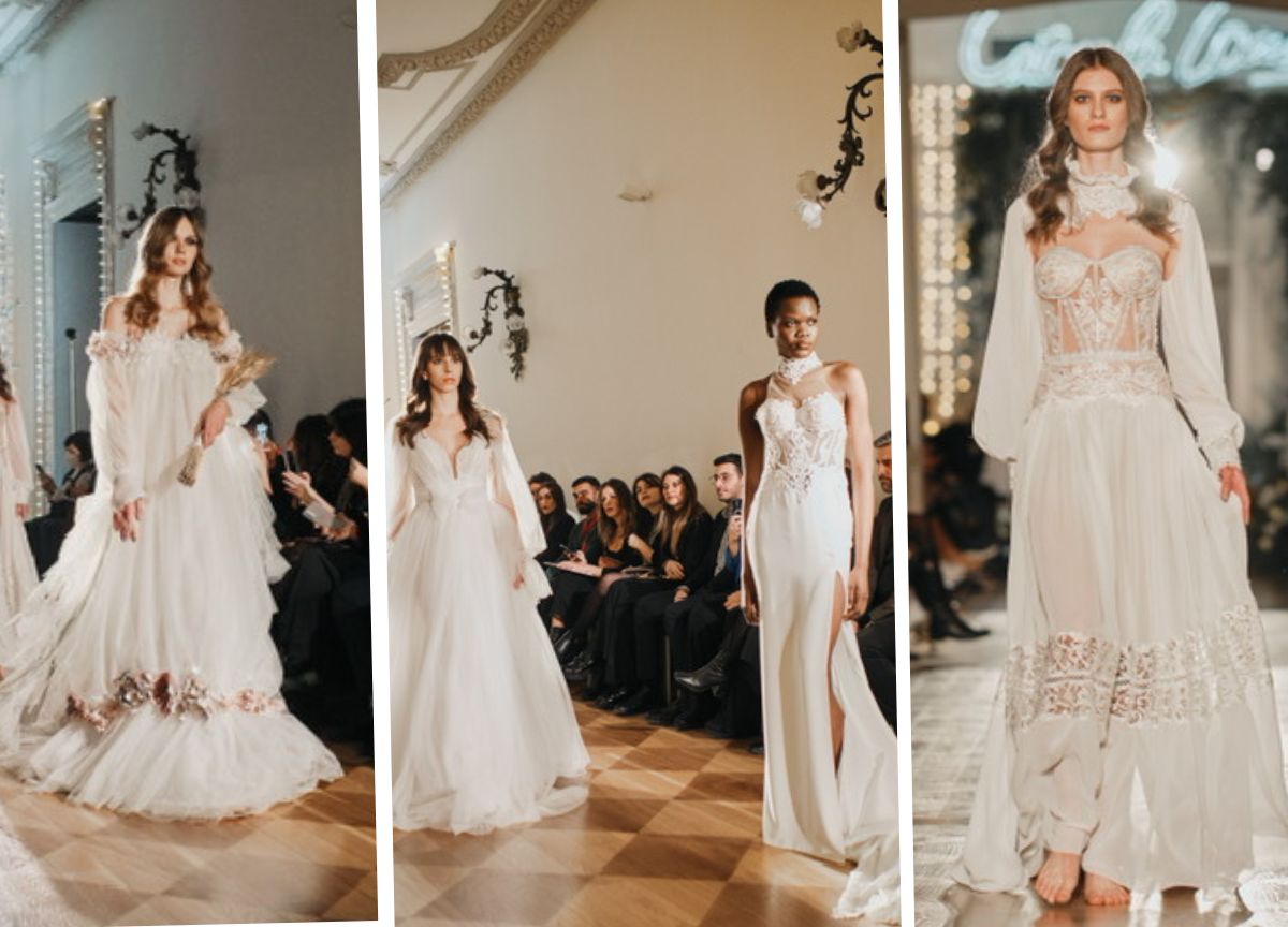 La sposa di Carmela Comes sfila a Milano. FOTO La sposa di Carmela Comes sfila a Milano. FOTO