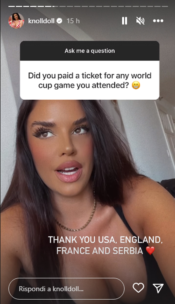 Ivana Knoll, le confessioni sui calciatori della tifosa croata. Foto