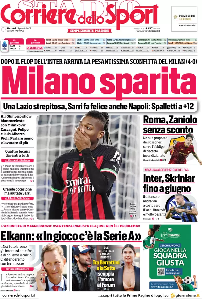 Prime pagine giornali 25 gennaio 2023. Escalation guerra: tank da Usa-Germania