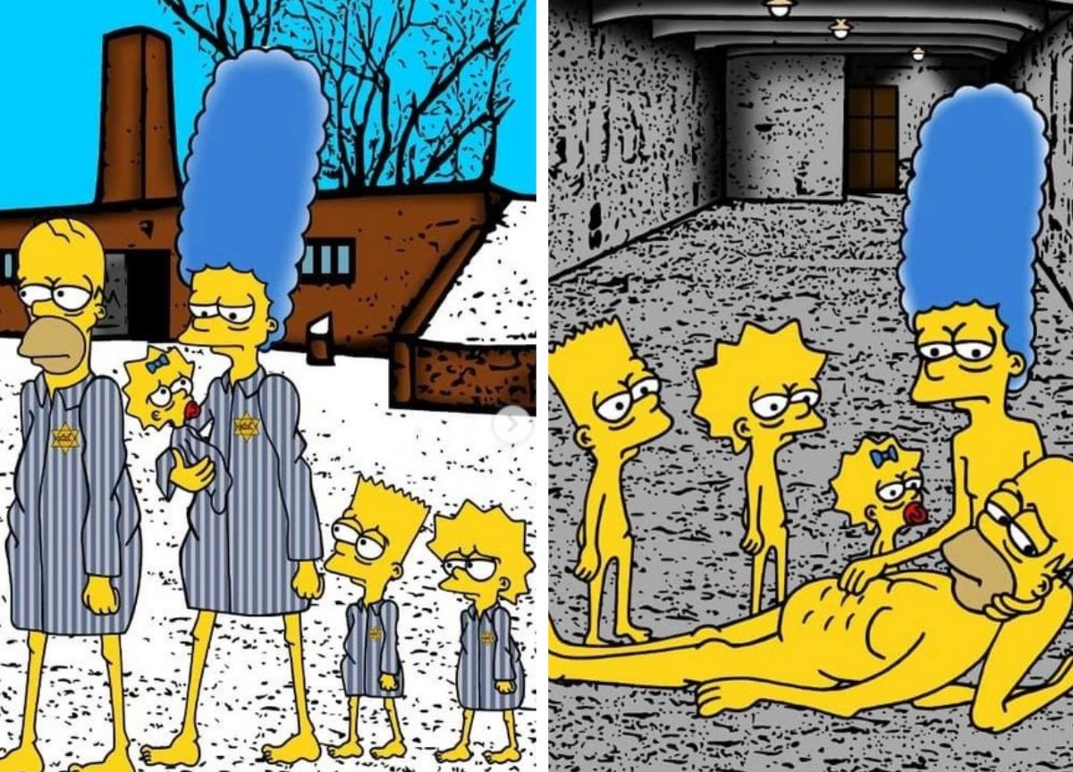 I Simpsons deportati ad Auschwitz: murales shock a Milano. FOTO