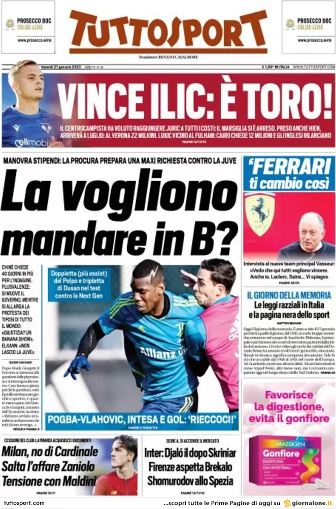 Prime pagine giornali 27 gennaio 2023. Stipendi ai prof, scuole in rivolta Prime pagine giornali 27 gennaio 2023. Stipendi ai prof, scuole in rivolta