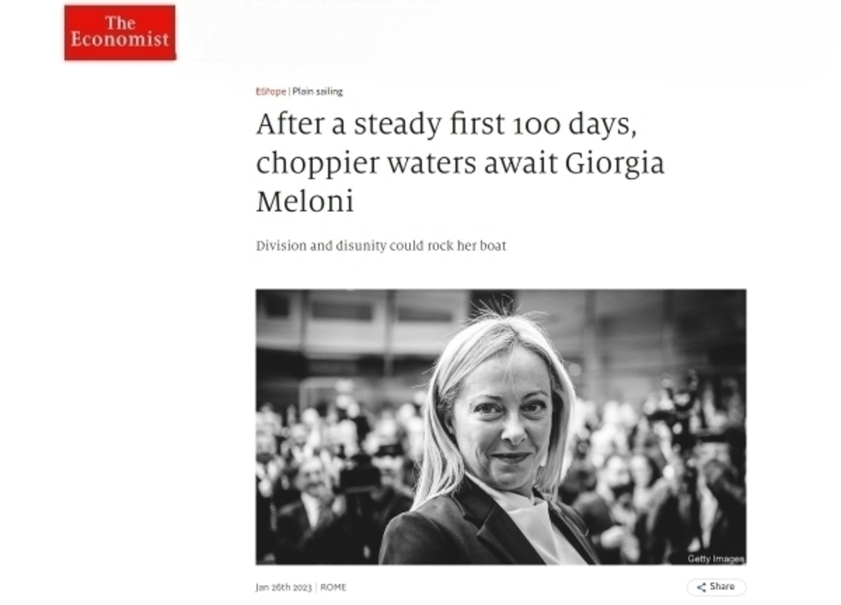 L’Economist elogia i 100 giorni di Meloni ma lancia l’alert su Pnrr e Lagarde L’Economist elogia i 100 giorni di Meloni ma lancia l’alert su Pnrr e Lagarde