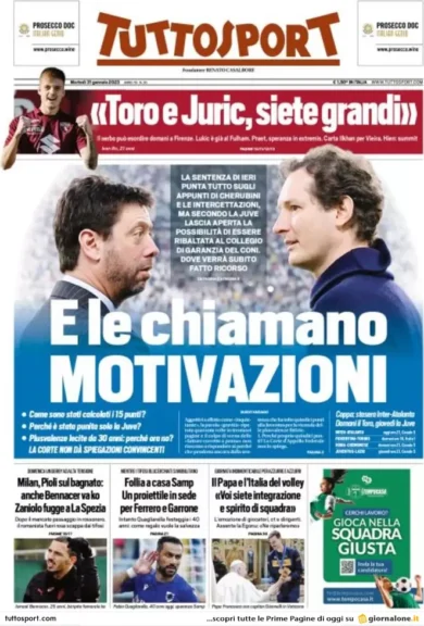 Prime pagine giornali 31 gennaio 2023. Cospito e anarchici: via tutti i 41 bis