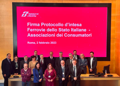 Gruppo FS, firmato accordo con Associazioni dei Consumatori
