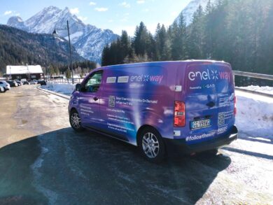 Enel X Way con E-Gap porta la ricarica mobile nelle localita’ sciistiche