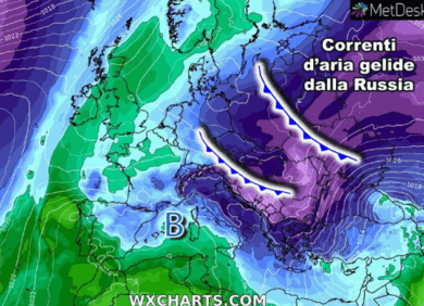 Meteo, freddo russo in Italia. Gelo siberiano, nevicate in pianura
