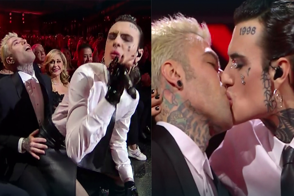 Sanremo e il bacio a Fedez, il circolo Mario Mieli: “Un bacio che fa paura”