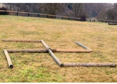 Una svastica vicino al Monumento al Deportato. Il sindaco: “Atto vile”