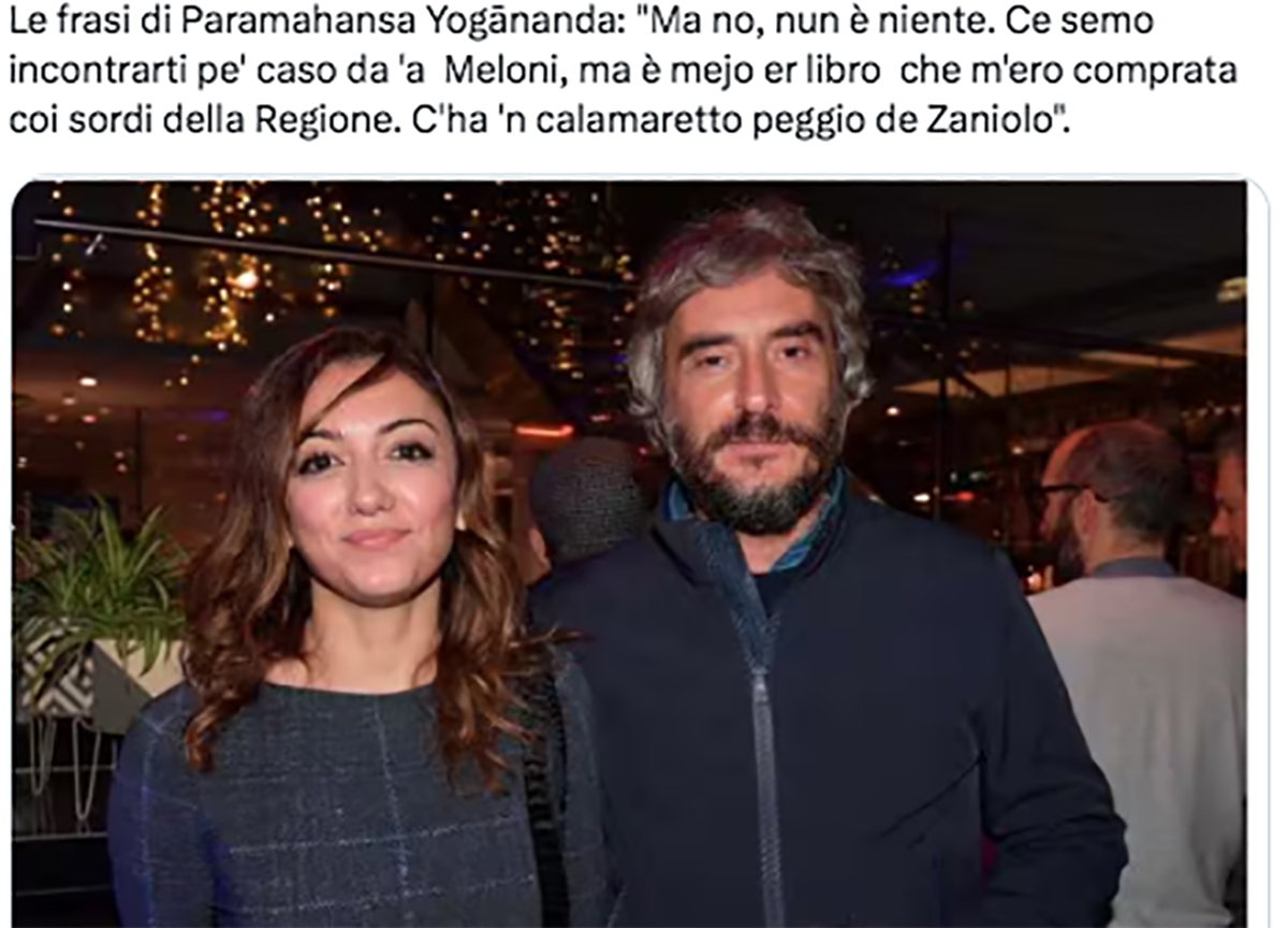 “C’ha ‘ncalamaretto peggio de Zaniolo”, vignetta su Montaruli e “Osho”