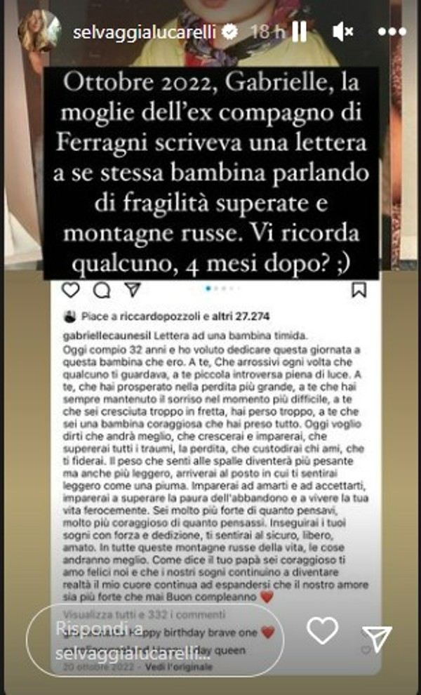 Chiara Ferragni ha copiato il monologo di Sanremo? La Lucarelli la smaschera