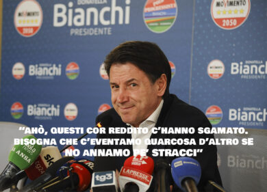 “Rdc? Se dovemo enventà qualcos’altro”, la vignetta su Conte