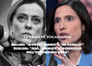 “Ahò fermate, scherzavo sull’opposizione dura”, la vignetta Meloni-Schlein