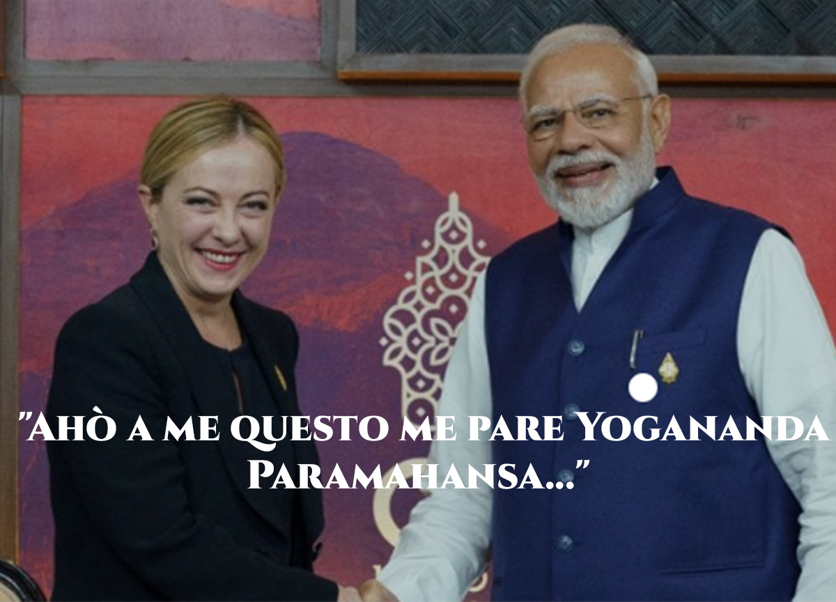 Meloni in India con Modi: “Ahò a me questo me pare Yogananda Paramahansa…” Meloni in India con Modi: “Ahò a me questo me pare Yogananda Paramahansa…”