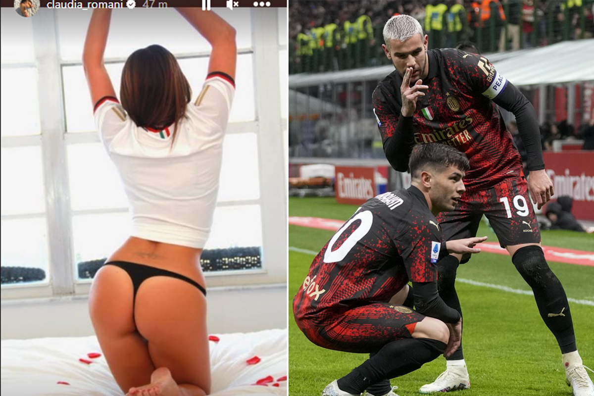 Claudia Romani passione Milan: la modella fa gol al Tottenham di Conte