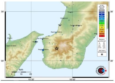 Terremoto, forte scossa in Calabria e Aspromonte: magnitudo a 3.5