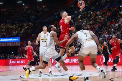 Pangos-Davies illuminano, Baron martella: Partizan ko, l’Olimpia Milano mette la sesta in Eurolega