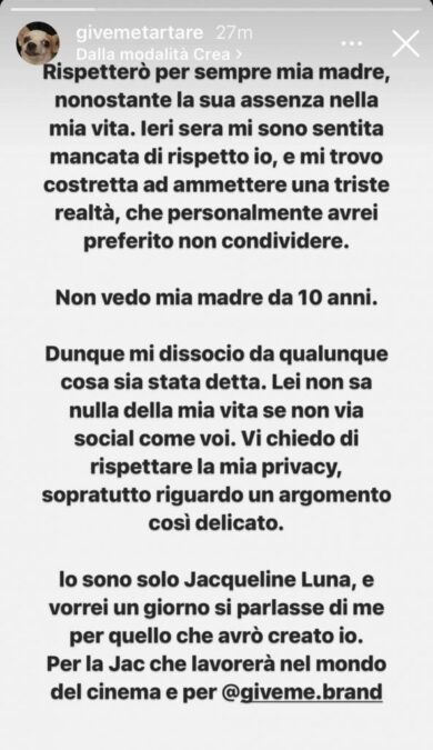 La bomba di Jacqueline Luna di Giacomo contro la madre Heather Parisi