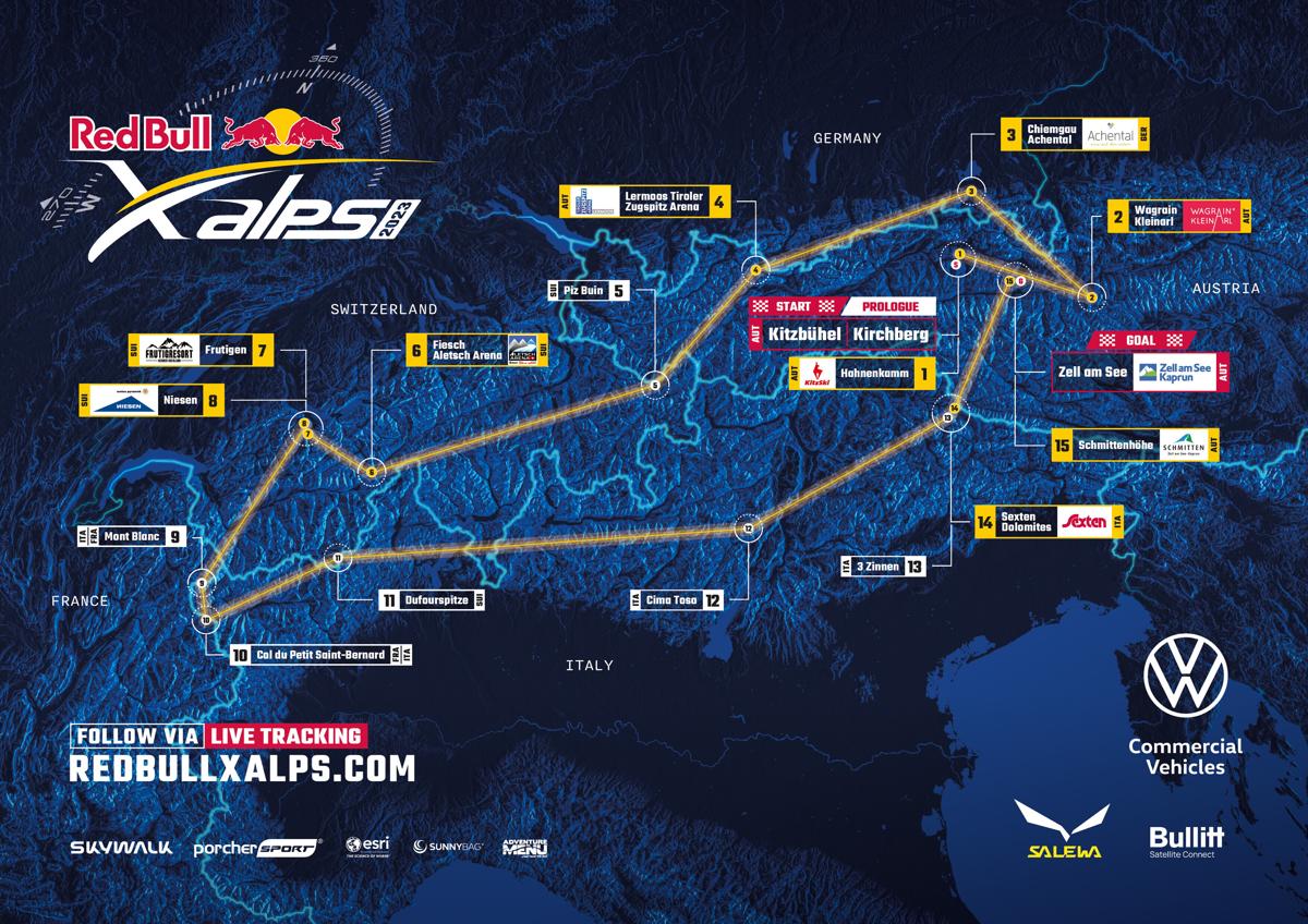 Red Bull X-Alps: svelato il nuovo percorso della ventesima edizione Red Bull X-Alps: svelato il nuovo percorso della ventesima edizione