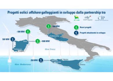 GreenIT, CIP: al via lo sviluppo di tre parchi eolici offshore da 2 GW