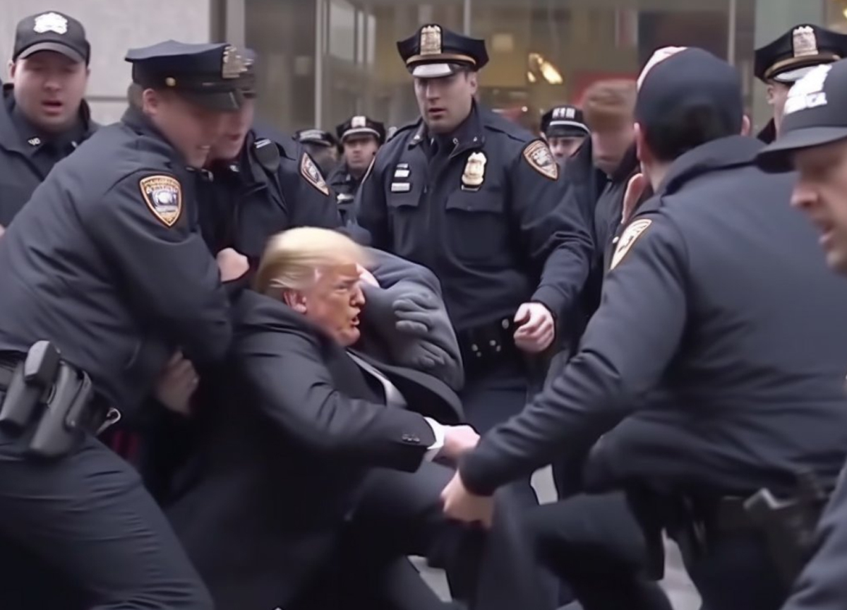 Trump e l’arresto trasformato in show: le foto (finte) che spopolano in rete Trump e l’arresto trasformato in show: le foto (finte) che spopolano in rete
