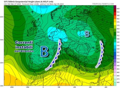 Meteo Pasqua choc: aria dal Polo Nord. Piogge intense e freddo
