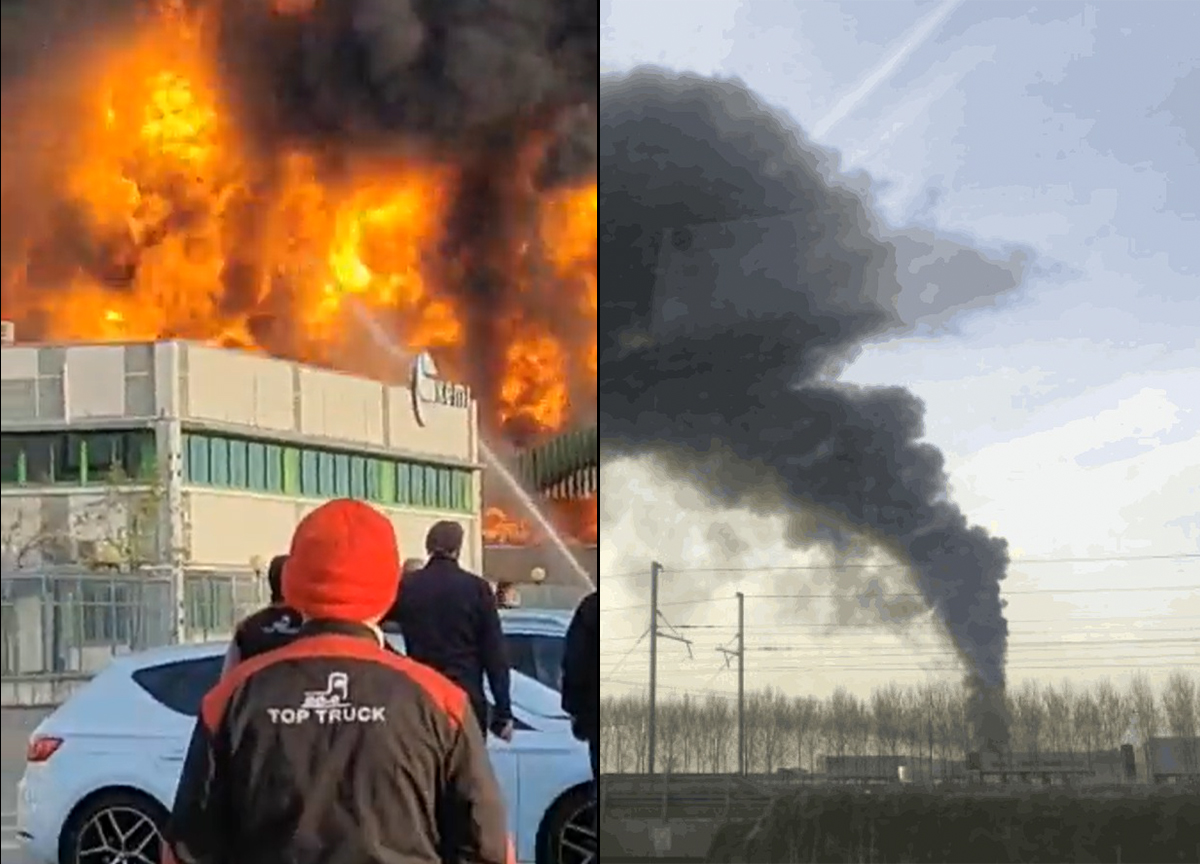 Incendio Novara, brucia un’azienda chimica: fumo nero e maleodorante in cielo Incendio Novara, brucia un’azienda chimica: fumo nero e maleodorante in cielo