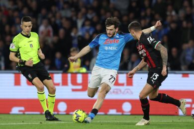 Napoli-Milan, Diaz-Leao marziani. Tonali dominatore. E Kvaratskhelia.. PAGELLE