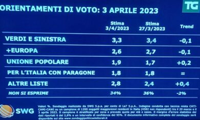 Sondaggi: bene la Lega, giù M5s. Pd e FdI fermi al palo