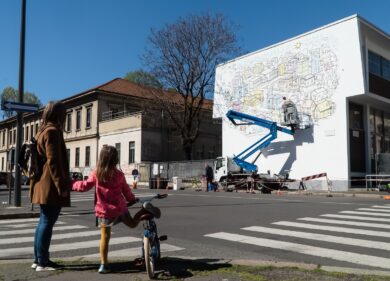 Milano, il murale della Maggiolina ideato dai bambini del quartiere. FOTO