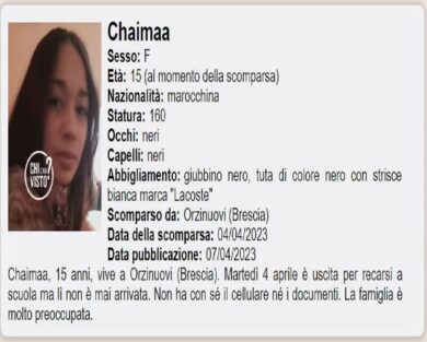 Scappa di casa e scompare: 15enne ricercata da 6 giorni