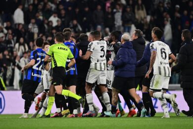 Juventus, richiamo di Allianz dopo la rissa con l’Inter in Coppa Italia
