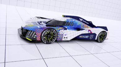 La nuova livrea dell’Hypercar PEUGEOT 9X8 alla Milano Design Week.