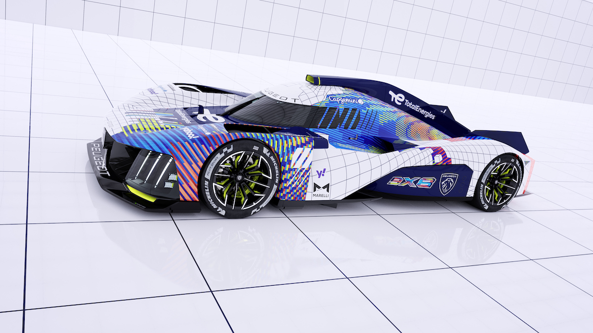 La nuova livrea dell’Hypercar PEUGEOT 9X8 alla Milano Design Week. La nuova livrea dell’Hypercar PEUGEOT 9X8 alla Milano Design Week.