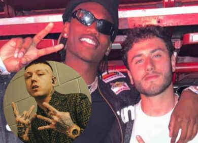 Rafael Leao e Calabria al concerto di Lazza a Milano. VIDEO