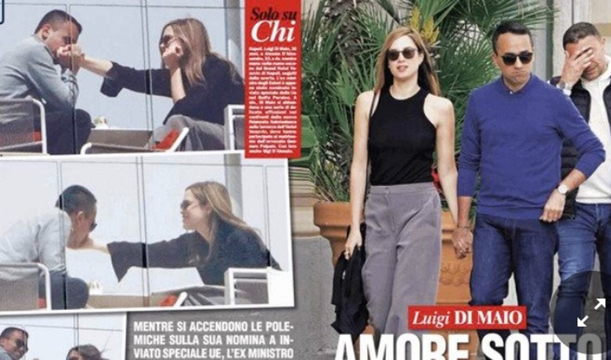 Di Maio e la bella Alessia: tenerezze vista Vesuvio in attesa del Golfo. Foto