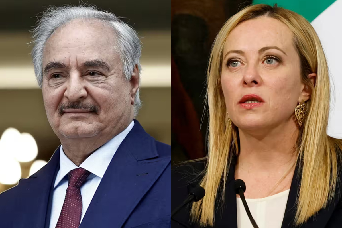 Libia, Meloni incontra il generale Haftar: sul tavolo migranti e Sudan Libia, Meloni incontra il generale Haftar: sul tavolo migranti e Sudan