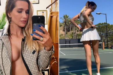 L’ex di Cristiano Ronaldo senza reggiseno: canotta trasparente. E micro slip..