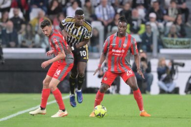 Pogba infortunio, Juventus: “lesione al retto femorale della coscia sinistra”