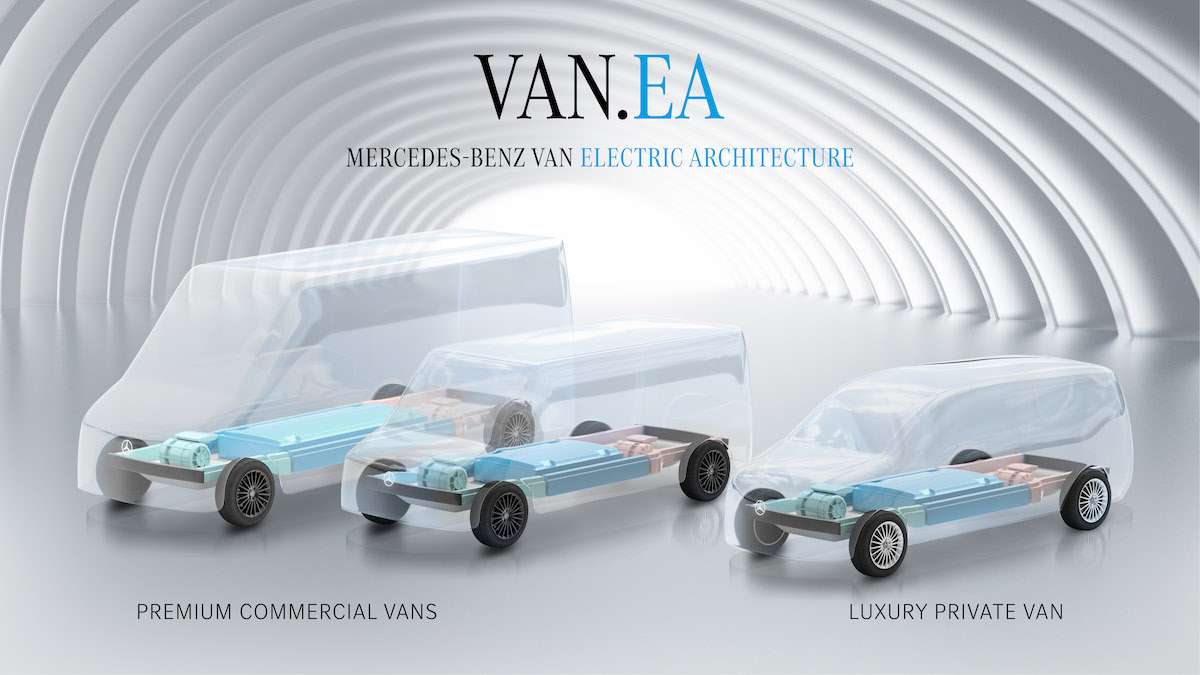 Mercedes Benz Vans traccia la strada per un futuro completamente elettrico. Mercedes Benz Vans traccia la strada per un futuro completamente elettrico.