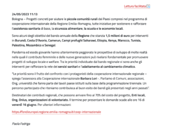 Emilia Romagna in ginocchio, ma Bonaccini manda 1,5 milioni di euro all’Africa