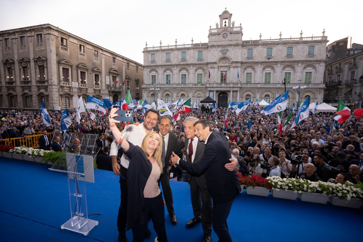 Giorgia Meloni e gli alleati di Centrodestra
