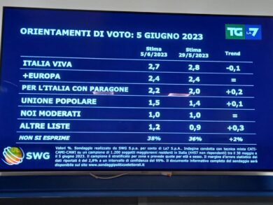 Sondaggi, tonfo del Pd. FdI stabile, sale Forza Italia. I dati