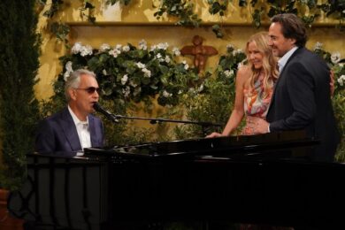 Andrea Bocelli special guest star a Beautiful con la moglie e…