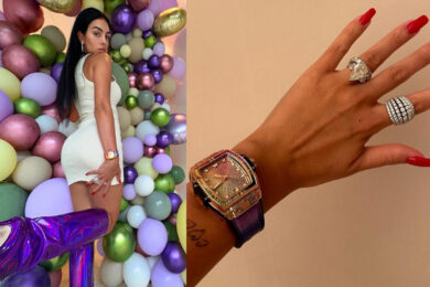 Georgina Rodriguez lato B in mostra e orologio extra lusso per lady Ronaldo
