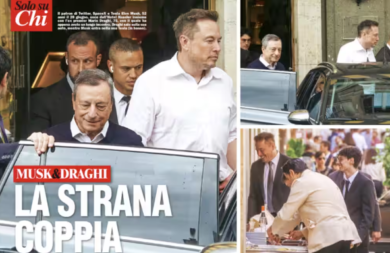 Draghi e Elon Musk insieme a Roma: in ballo il futuro dell’ex premier? Rumors