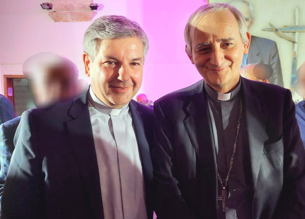 Zuppi con don Piero Calamo