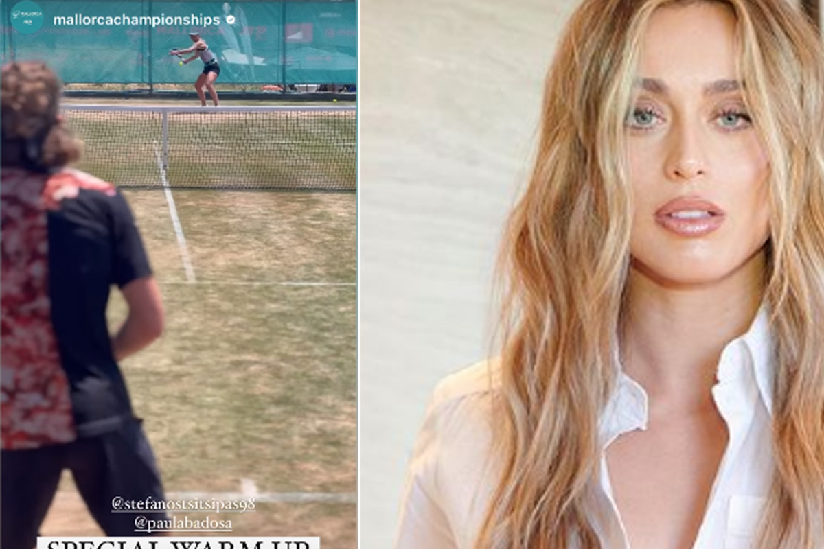 Paula Badosa, camicetta bianca o allenamento con Tsitsipas? Che doppietta!