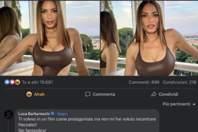 Luca Barbareschi sotto a una foto di Elodie: “Ti volevo in un film, ma tu…”
