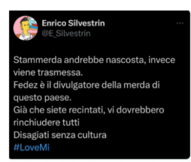 Silvestrin ad Affari: “La robaccia di ‘Love MI’? Buttiamo la nostra cultura”